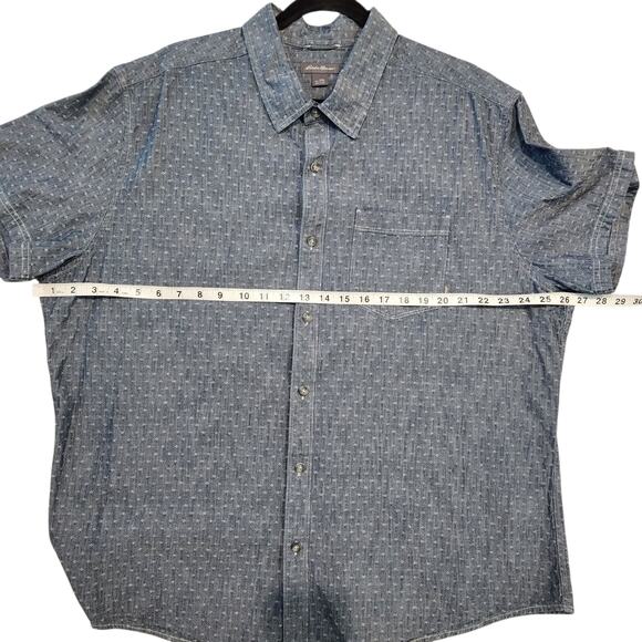 Eddie Bauer Lot of 2 Cotton Button-down Shirts, short sleeve sz XXL 2XL Men's - Picture 8 of 14